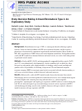 Cover page: Risky Decision Making in Neurofibromatosis Type 1: An Exploratory Study.