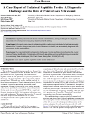 Cover page: A Case Report of Unilateral Syphilitic Uveitis: A Diagnostic Challenge and the Role of Point-of-care Ultrasound