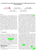 Cover page: A Systematic Process-Model-Based Approach for Synthesizing Attacks and Evaluating Them