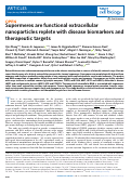 Cover page: Supermeres are functional extracellular nanoparticles replete with disease biomarkers and therapeutic targets