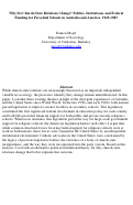 Cover page of Why Do Church-State Relations Change? Politics, Institutions, and Federal Funding for Parochial Schools in Australia and America, 1945-1985