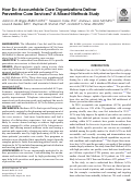 Cover page: How Do Accountable Care Organizations Deliver Preventive Care Services? A Mixed-Methods Study