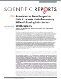 Cover page: Bone Marrow Stem/Progenitor Cells Attenuate the Inflammatory Milieu Following Substitution Urethroplasty