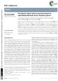 Cover page: Persistent radical anion polymers based on naphthalenediimide and a vinylene spacer