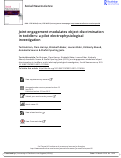 Cover page: Joint engagement modulates object discrimination in toddlers: a pilot electrophysiological investigation.