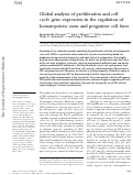 Cover page: Global analysis of proliferation and cell cycle gene expression in the regulation of hematopoietic stem and progenitor cell fates