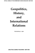 Cover page: Geopolitics, History, and International Relations