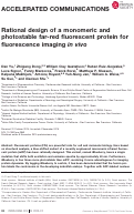 Cover page: Rational design of a monomeric and photostable far‐red fluorescent protein for fluorescence imaging in vivo