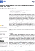 Cover page: Induction of Autophagy to Achieve a Human Immunodeficiency Virus Type 1 Cure