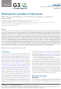 Cover page: Whole-genome assembly of Culex tarsalis