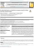 Cover page: An algorithm based on semidefinite programming for findingminimax optimal designs