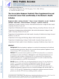 Cover page: The Association between Prebiotic Fiber Supplement Use and Colorectal Cancer Risk and Mortality in the Women's Health Initiative