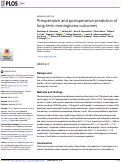 Cover page: Preoperative and postoperative prediction of long-term meningioma outcomes