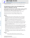 Cover page: Self-administered nicotine increases fat metabolism and suppresses weight gain in male rats