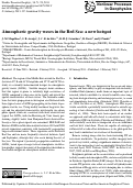 Cover page: Atmospheric gravity waves in the Red Sea: a new hotspot
