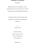 Cover page: Supporting the Literacies and Languages of Science: An Exploration of Preservice Secondary Science Teachers’ Language Ideologies and Pedagogical Understandings