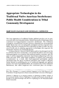 Cover page: Appropriate Technologies in the Traditional Native American Smokehouse: Public Health Considerations in Tribal Community Development