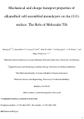Cover page: Mechanical and charge transport properties of alkanethiol self-assembled monolayers on Au (111) surface: The Role of Molecular Tilt
