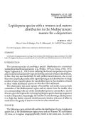 Cover page: Lepidoptera species with a western and eastern distribution in the Mediterranean: reasons for a disjunction