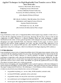 Cover page: Applied techniques for high bandwidth data transfers across wide area 
networks