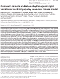 Cover page: Connexin defects underlie arrhythmogenic right ventricular cardiomyopathy in a novel mouse model