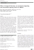 Cover page: Effects of temporal lobectomy on consciousness-impairing and consciousness-sparing seizures in children.