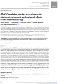 Cover page: Med12 regulates ovarian steroidogenesis, uterine development and maternal effects in the mammalian egg