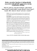 Cover page: Better executive function is independently associated with full HIV suppression during combination therapy.