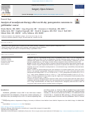 Cover page: Analysis of neoadjuvant therapy effect on 30-day postoperative outcomes in gallbladder cancer.