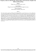 Cover page: Frequency interacts with lexicality during auditory lexical decision: Insights from diffusion drift modeling