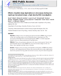 Cover page: Effects of partial sleep deprivation on slow waves during non-rapid eye movement sleep: A high density EEG investigation