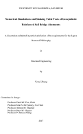 Cover page: Numerical Simulations and Shaking Table Tests of Geosynthetic Reinforced Soil Bridge Abutments