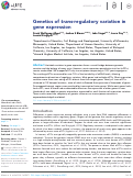 Cover page: Genetics of trans-regulatory variation in gene expression