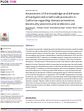 Cover page: Assessment of the knowledge and behavior of backyard and small-scale producers in California regarding disease prevention, biosecurity practices and antibiotics use.