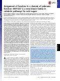 Cover page: Assignment of function to a domain of unknown function: DUF1537 is a new kinase family in catabolic pathways for acid sugars