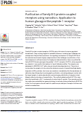 Cover page: Purification of family B G protein-coupled receptors using nanodiscs: Application to human glucagon-like peptide-1 receptor