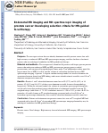 Cover page: Endorectal MRI and MR spectroscopic imaging of prostate cancer: Developing selection criteria for MR‐guided focal therapy