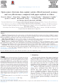 Cover page: Open-source electronic data capture system offered increased accuracy and cost-effectiveness compared with paper methods in Africa.