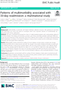 Cover page: Patterns of multimorbidity associated with 30-day readmission: a multinational study.