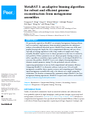 Cover page: MetaBAT 2: an adaptive binning algorithm for robust and efficient genome reconstruction from metagenome assemblies