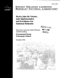 Cover page: Mexico joins the venture: Joint Implementation and Greenhouse Gas 
Emissions Reduction