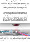 Cover page: Observation and Control of Shock Waves in Individual Nanoplasmas