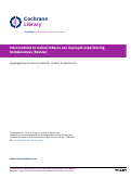 Cover page: Interventions to reduce tobacco use in people experiencing homelessness