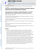 Cover page: A review on shared clinical and molecular mechanisms between bipolar disorder and frontotemporal dementia