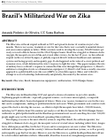 Cover page: Brazil’s Militarized War on Zika