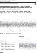 Cover page: Practitioner Adherence and Competence in MEYA, a Free Online Self-Instruction Program in Modular Psychotherapy and Counseling for Childrens Autism-Related Clinical Needs.