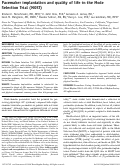 Cover page: Pacemaker implantation and quality of life in the Mode Selection Trial (MOST)