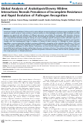 Cover page: Global Analysis of Arabidopsis/Downy Mildew Interactions Reveals Prevalence of Incomplete Resistance and Rapid Evolution of Pathogen Recognition