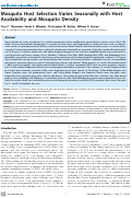 Cover page: Mosquito Host Selection Varies Seasonally with Host Availability and Mosquito Density