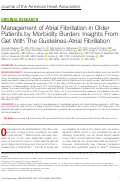 Cover page: Management of Atrial Fibrillation in Older Patients by Morbidity Burden: Insights From Get With The Guidelines‐Atrial Fibrillation